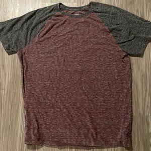 Heather gray baseball tee